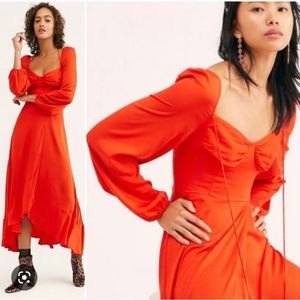 Free People Red Maxi Dress